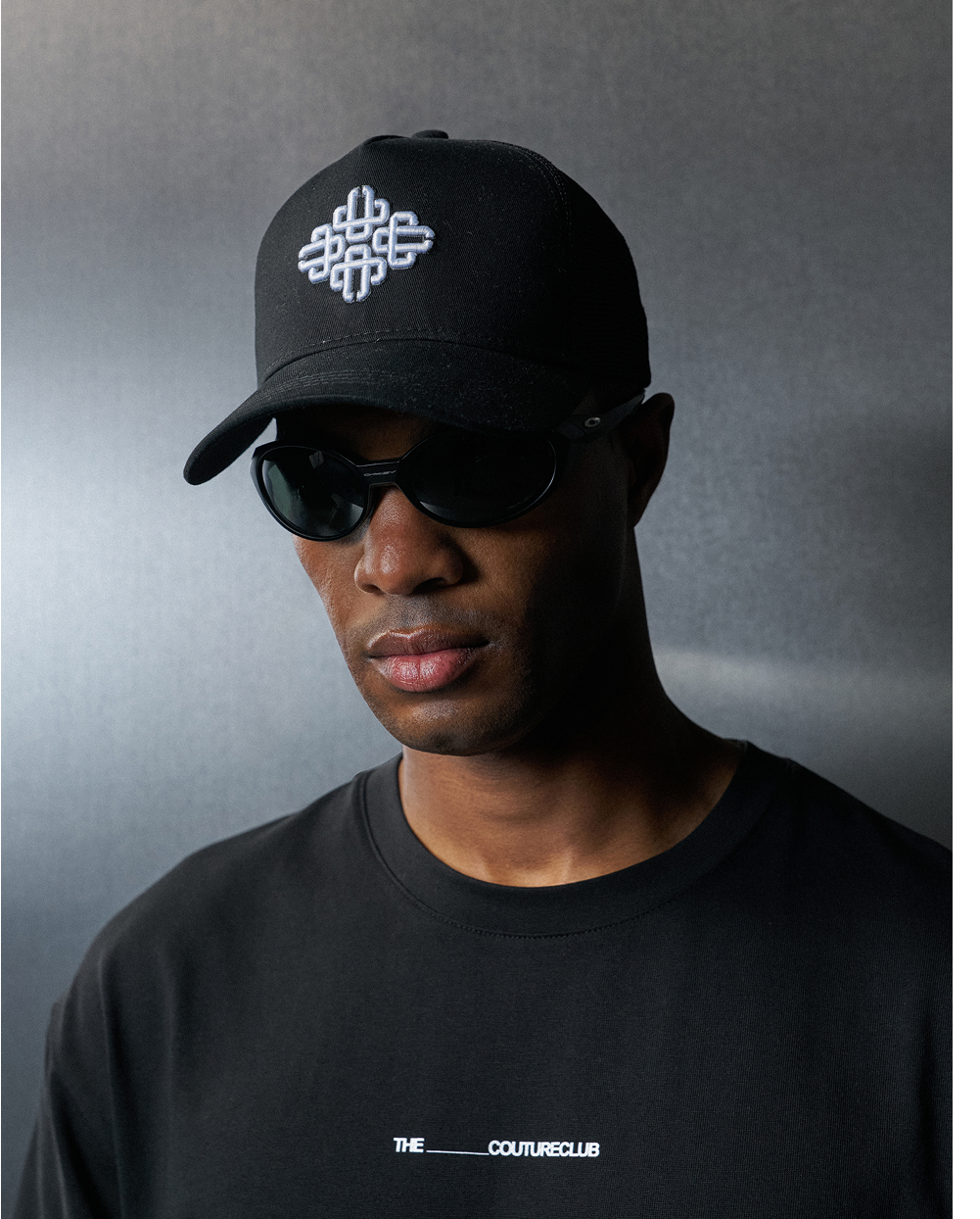 EMBLEM EMBROIDERED MESH BACK CAP