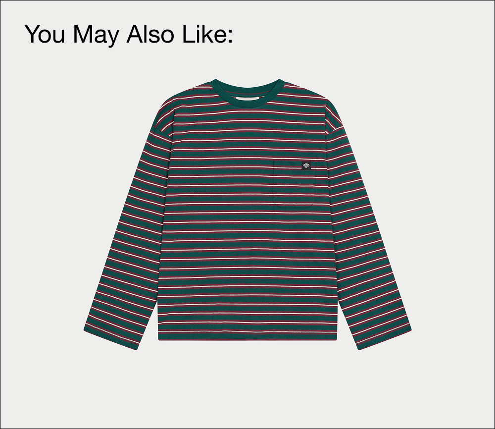 STRIPE POCKET LONG SLEEVE T SHIRT