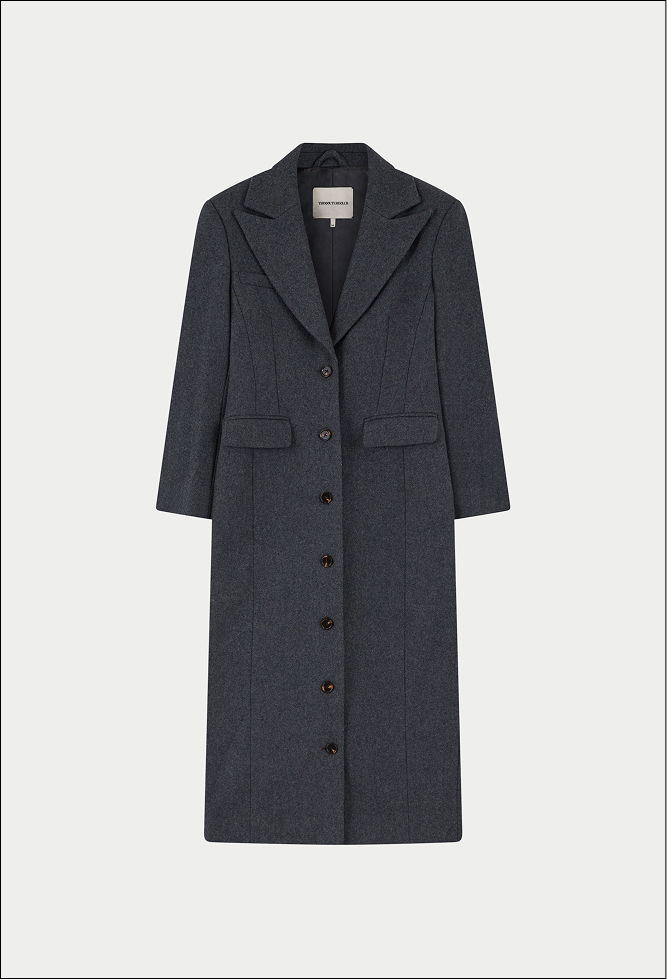 CINCHED WAIST TAILORED COAT