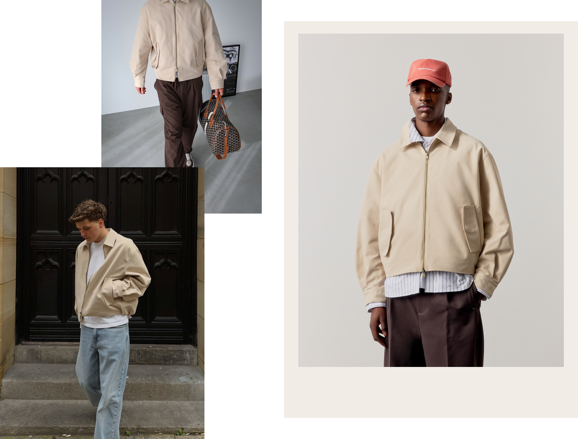 RUCHED HARRINGTON JACKET