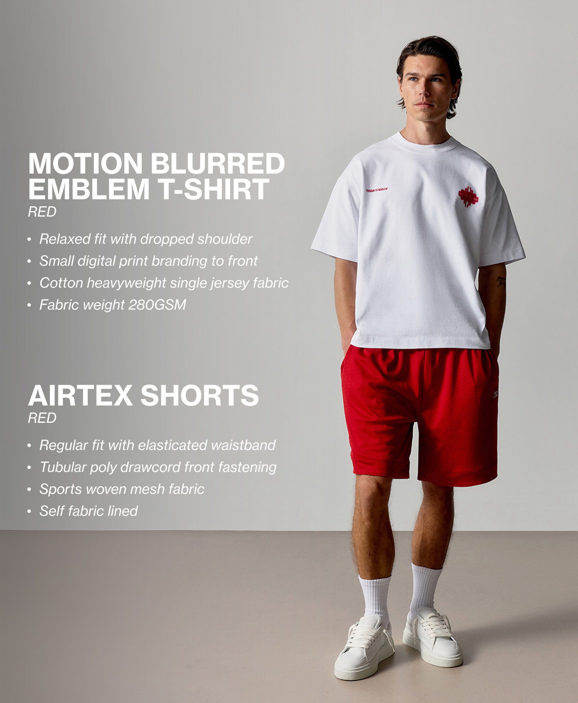 MOTION BLURRED EMBLEM T-SHIRT