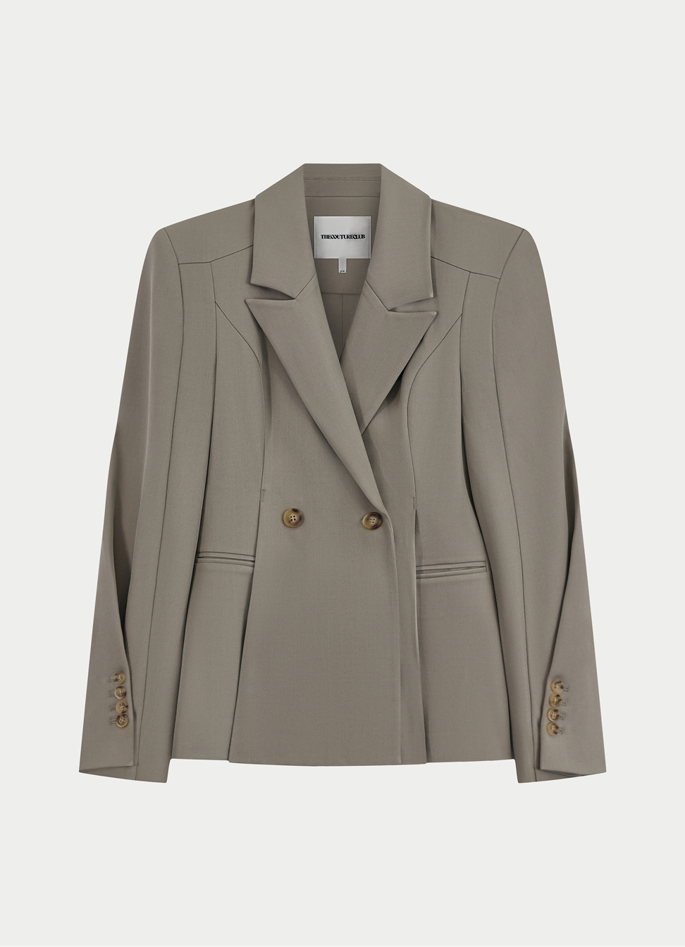 CURVED SLEEVE CINCHED WAIST BLAZER