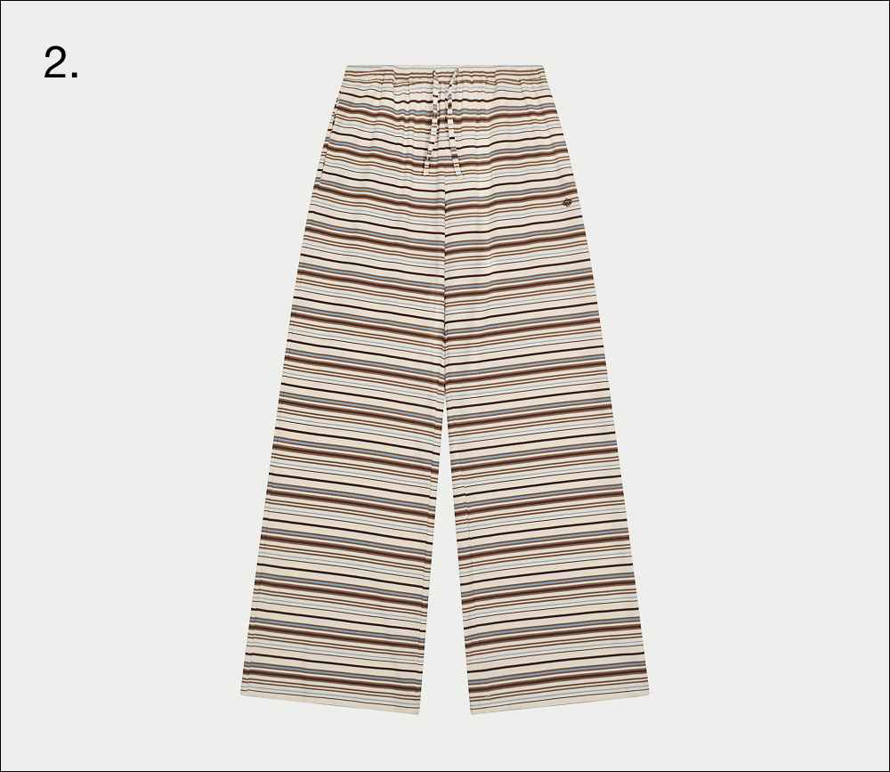 STRIPE WIDE LEG TROUSERS
