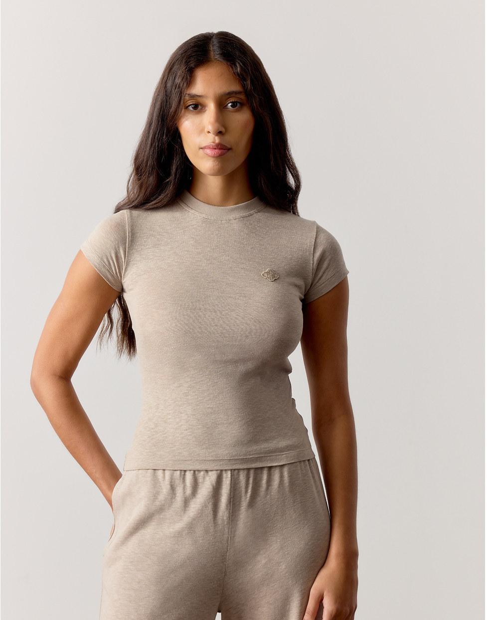 MARL SLUB CAP SLEEVE BABY TEE