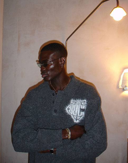 MONOGRAM FLUFFY KNIT POLO