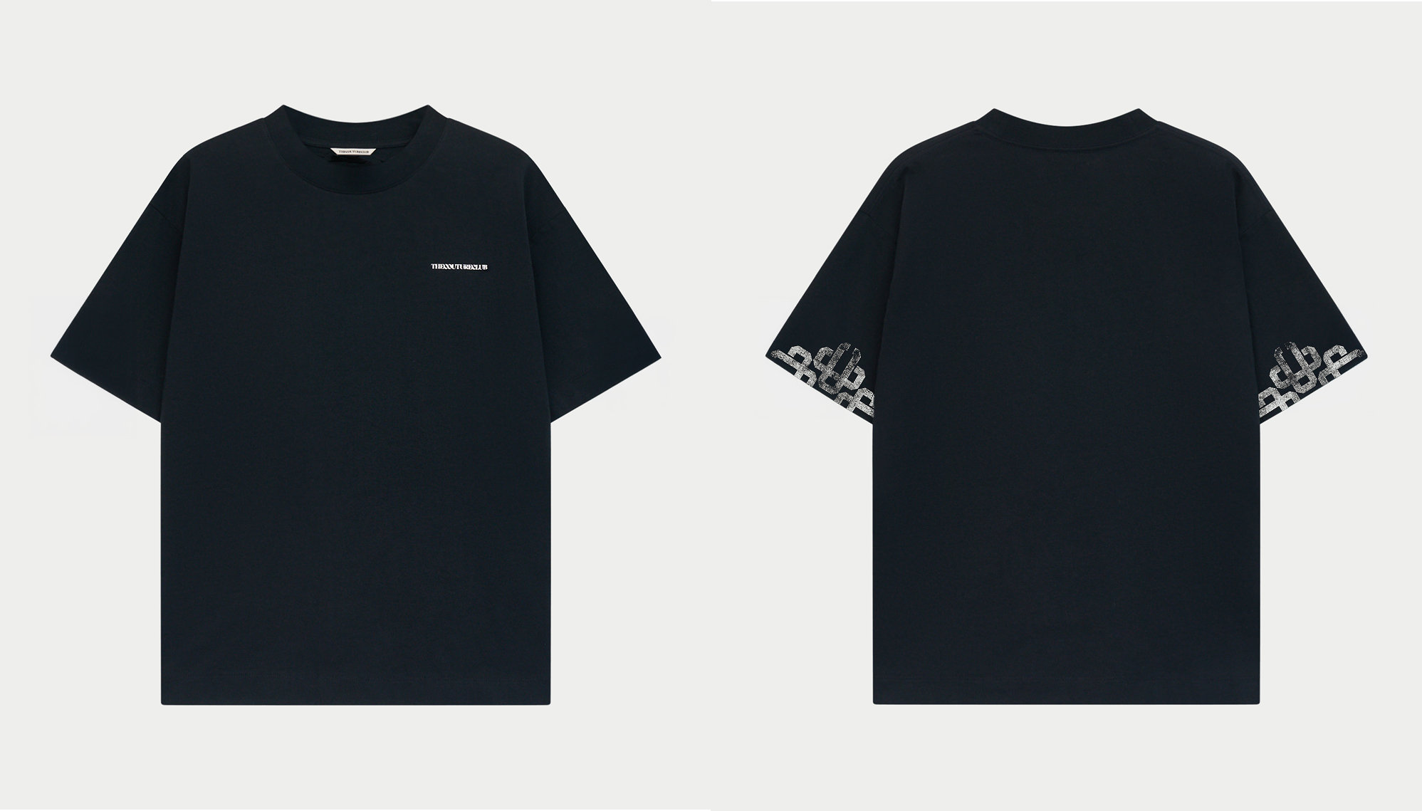 CRACKED EMBLEM SLEEVE PRINT T-SHIRT