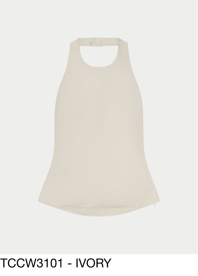SATIN HIGH NECK TOP