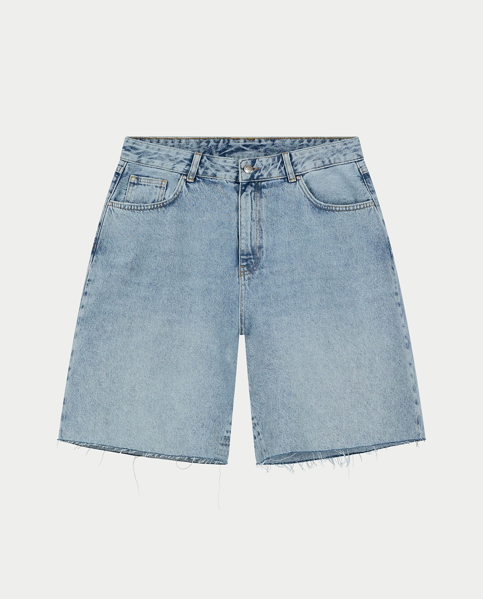 DENIM RAW EDGE SHORTS