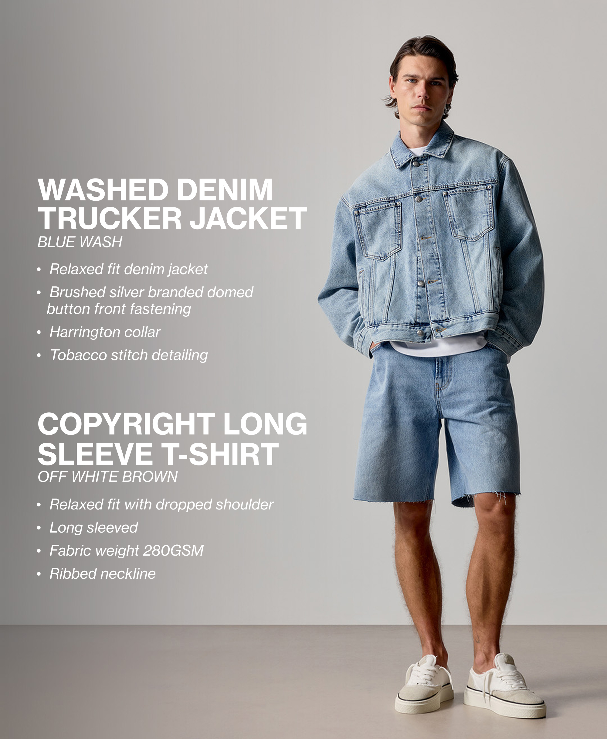 WASHED DENIM TRUCKER JACKET