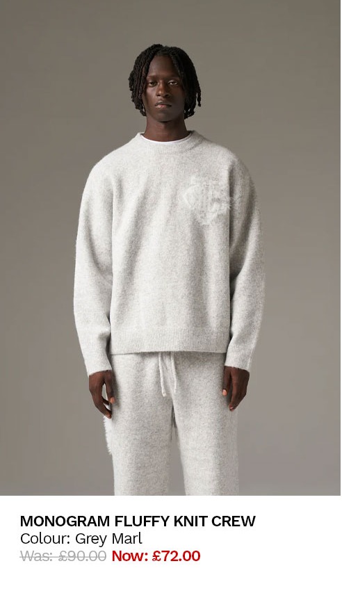 MONOGRAM FLUFFY KNIT CREW