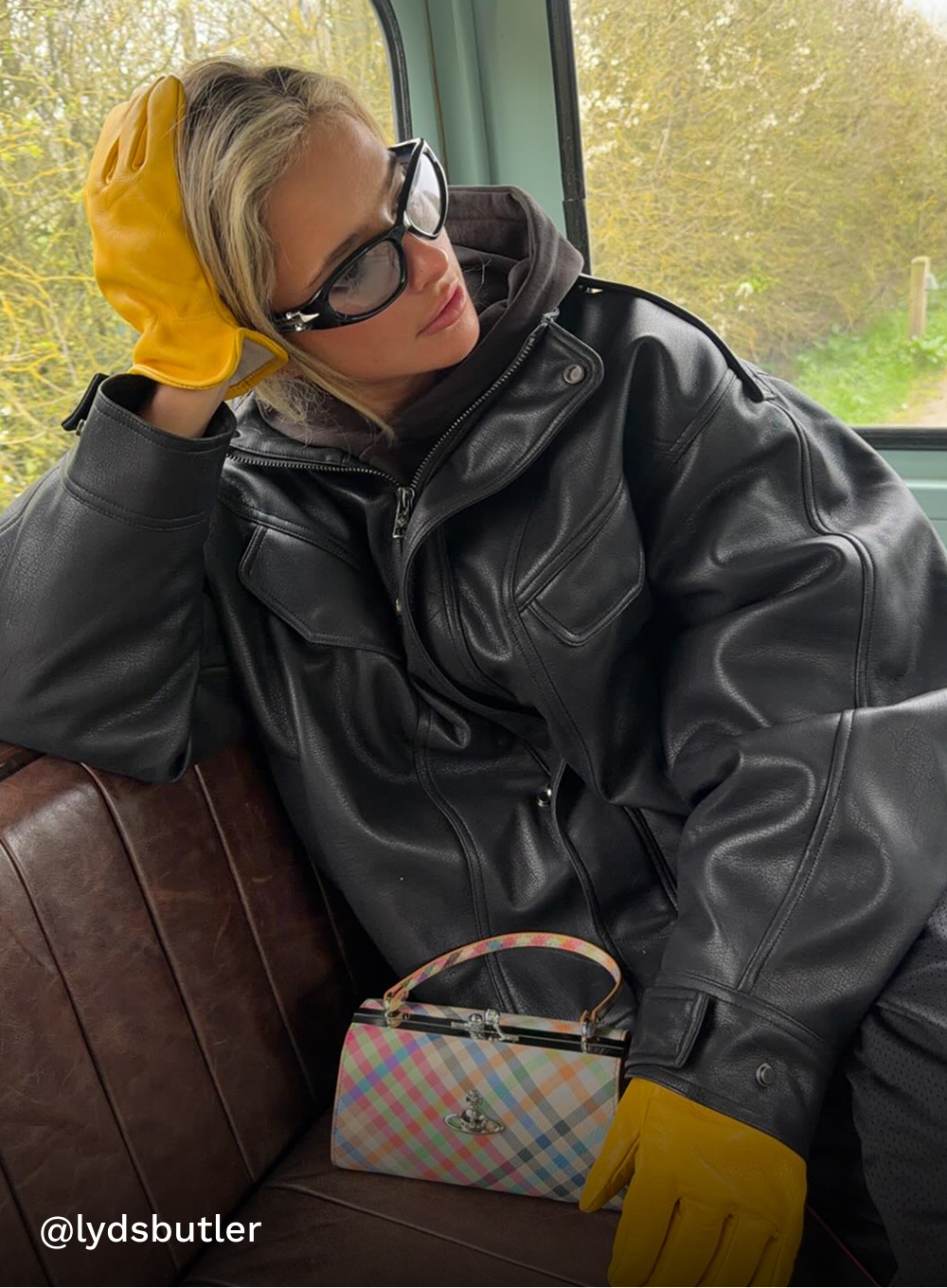 FAUX LEATHER FUNNEL NECK JACKET