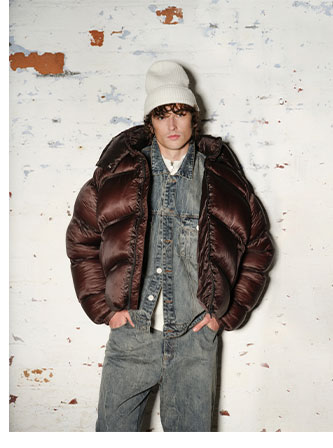 TRANSLUCENT HOODED PUFFER