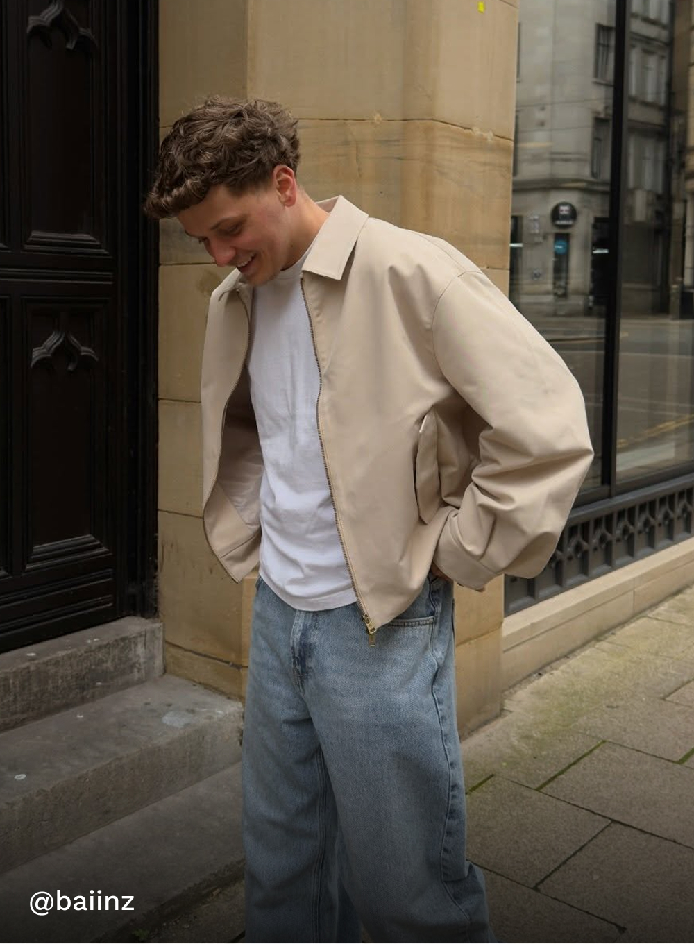 RUCHED HARRINGTON JACKET