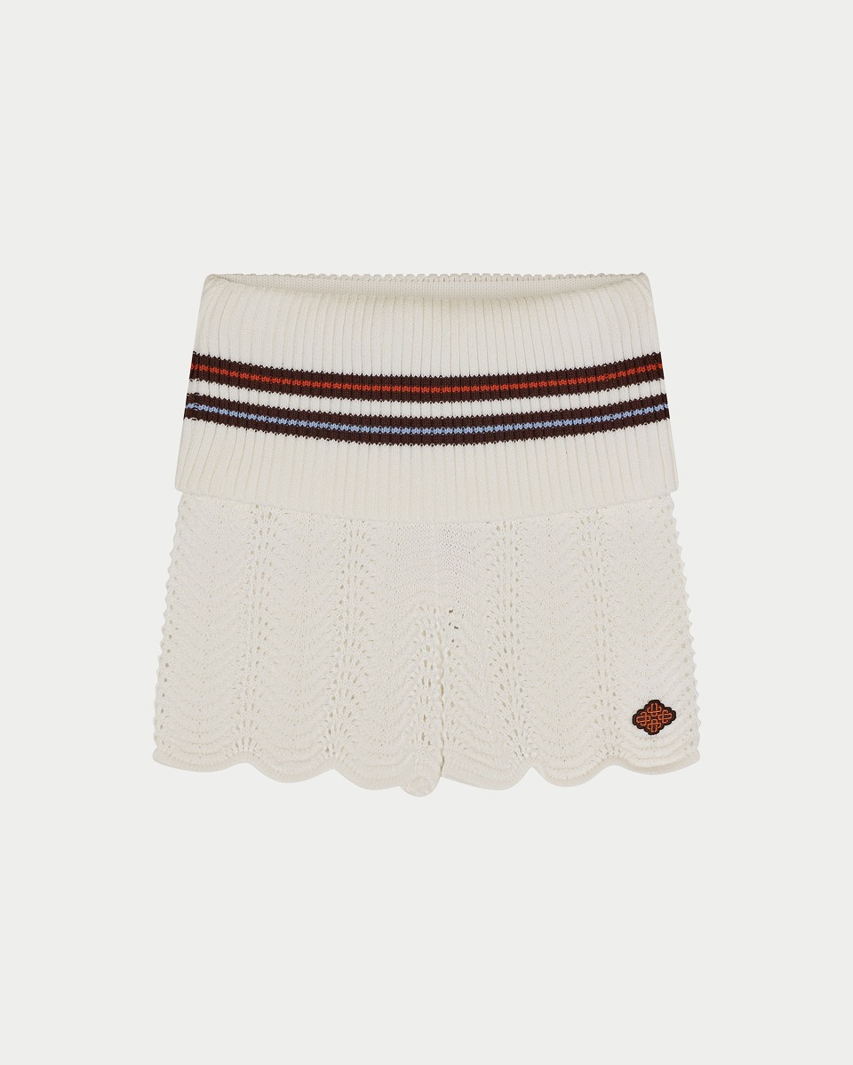 CROCHET KNITTED FOLDOVER SHORTS