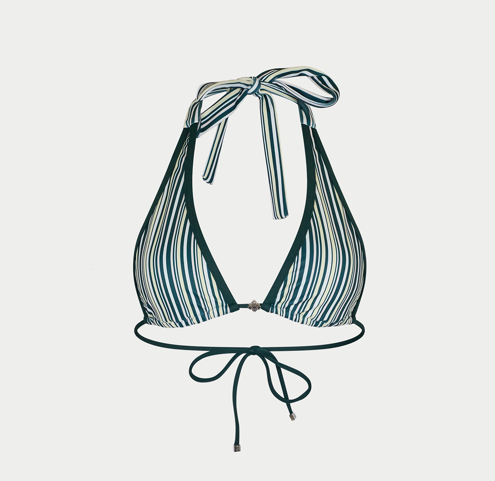 STRIPE TRIANGLE BIKINI TOP