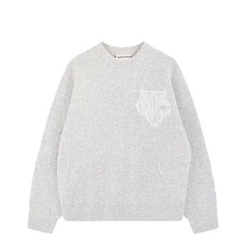 MONOGRAM FLUFFY KNIT CREW
