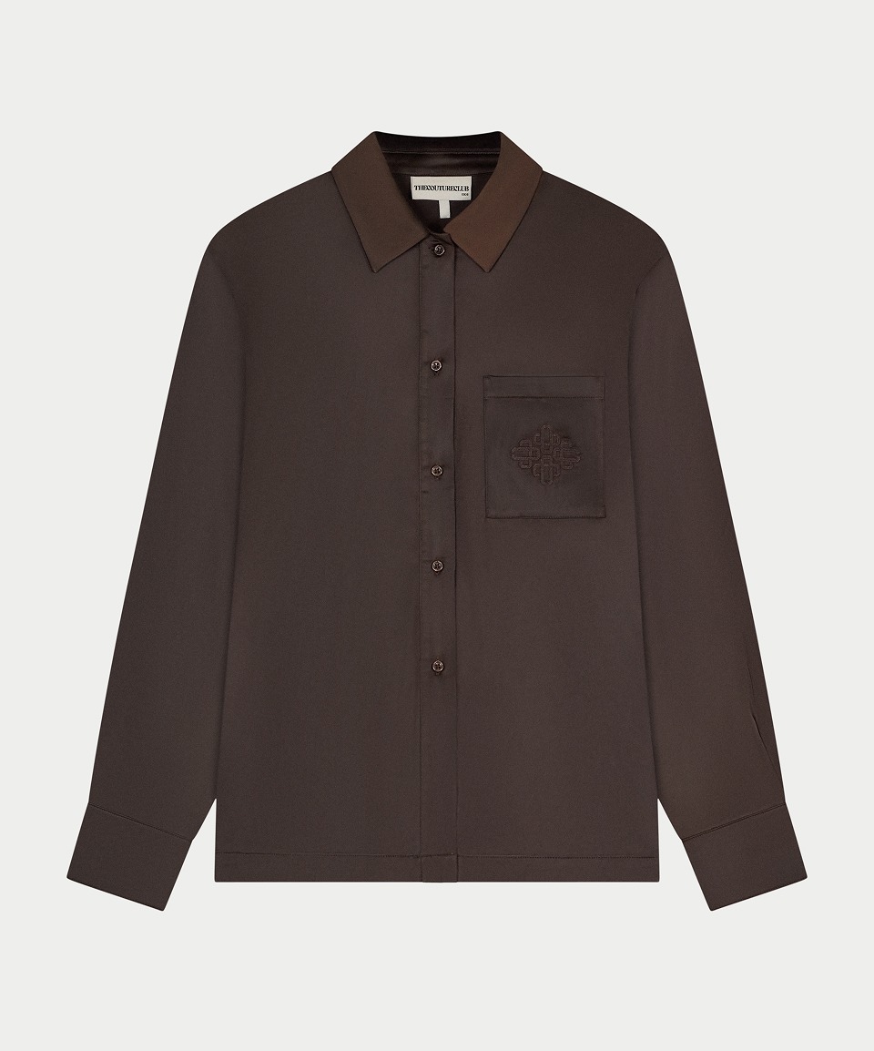 TIE BACK SATIN SHIRT