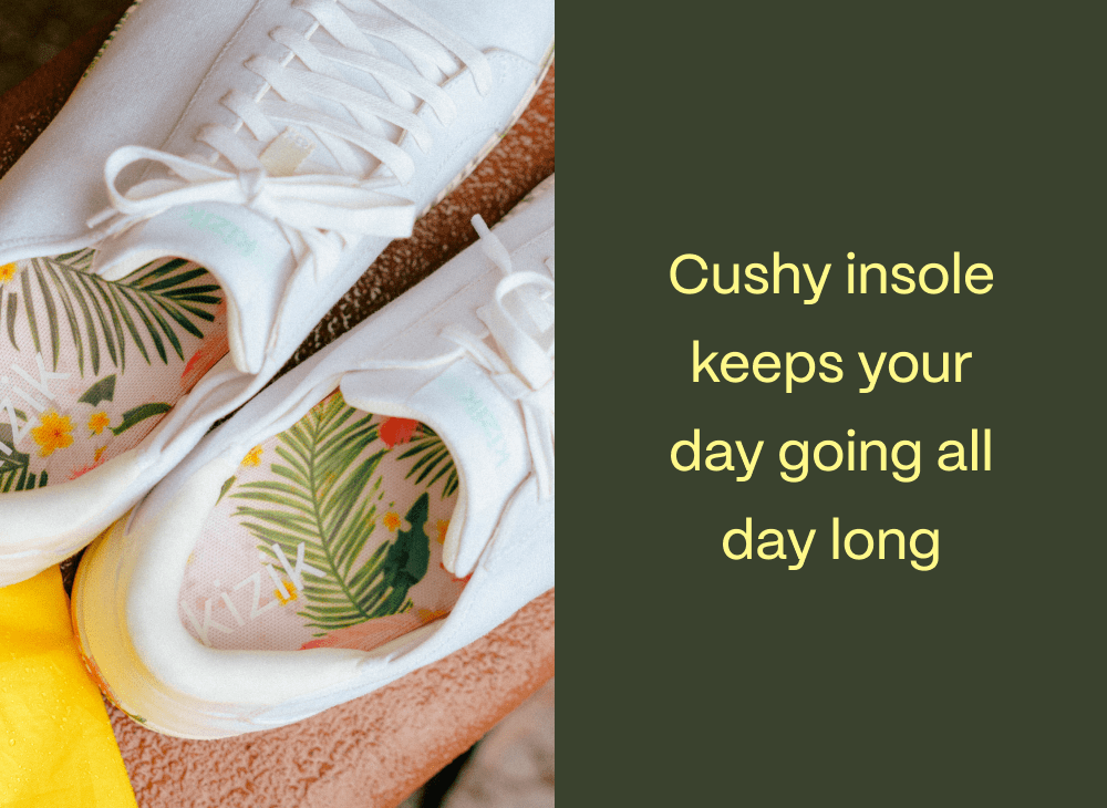 Cushy insole keeps your day going all day long.