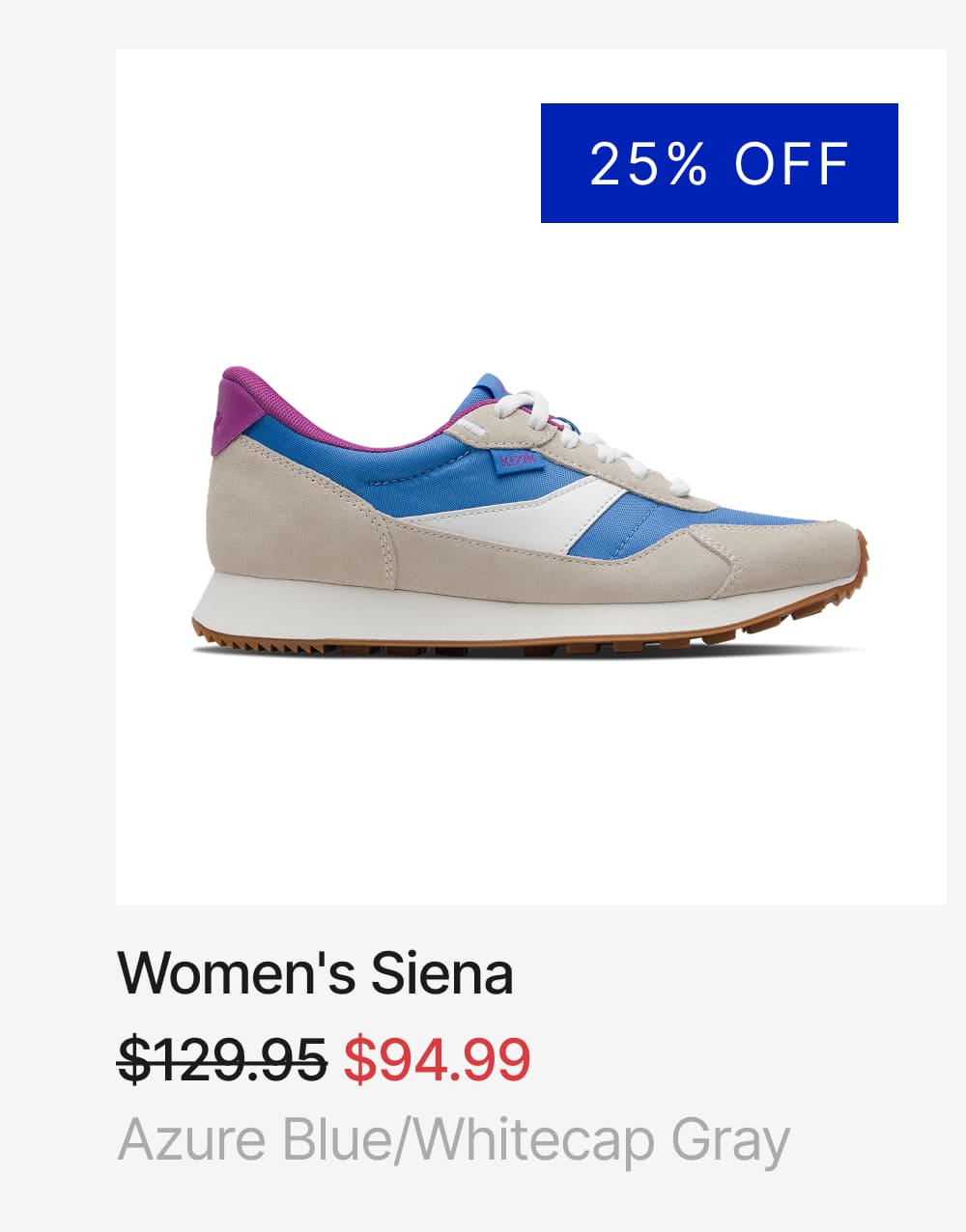 WOMEN'S SIENA - AZURE BLUE/WHITECAP GRAY