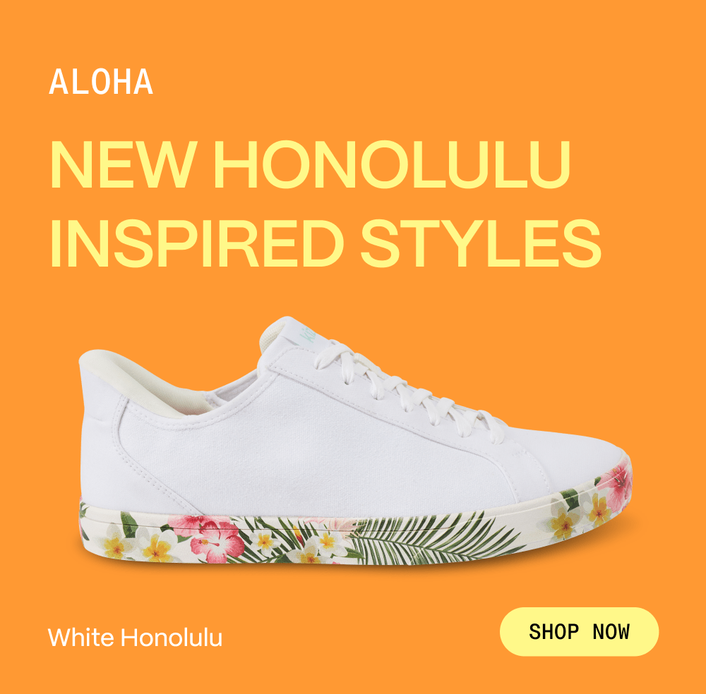 Aloha. New Honolulu inspired styles. White Honolulu. Shop now.