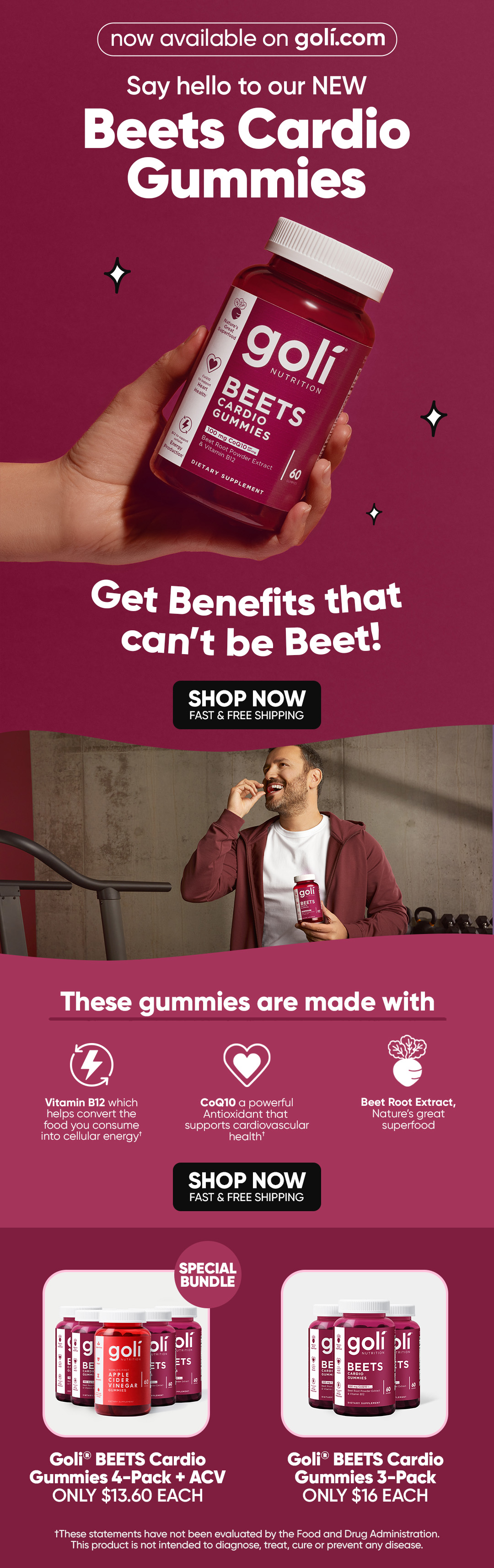 NEW ON Beets Cardio Gummies🏃 Goli Nutrition