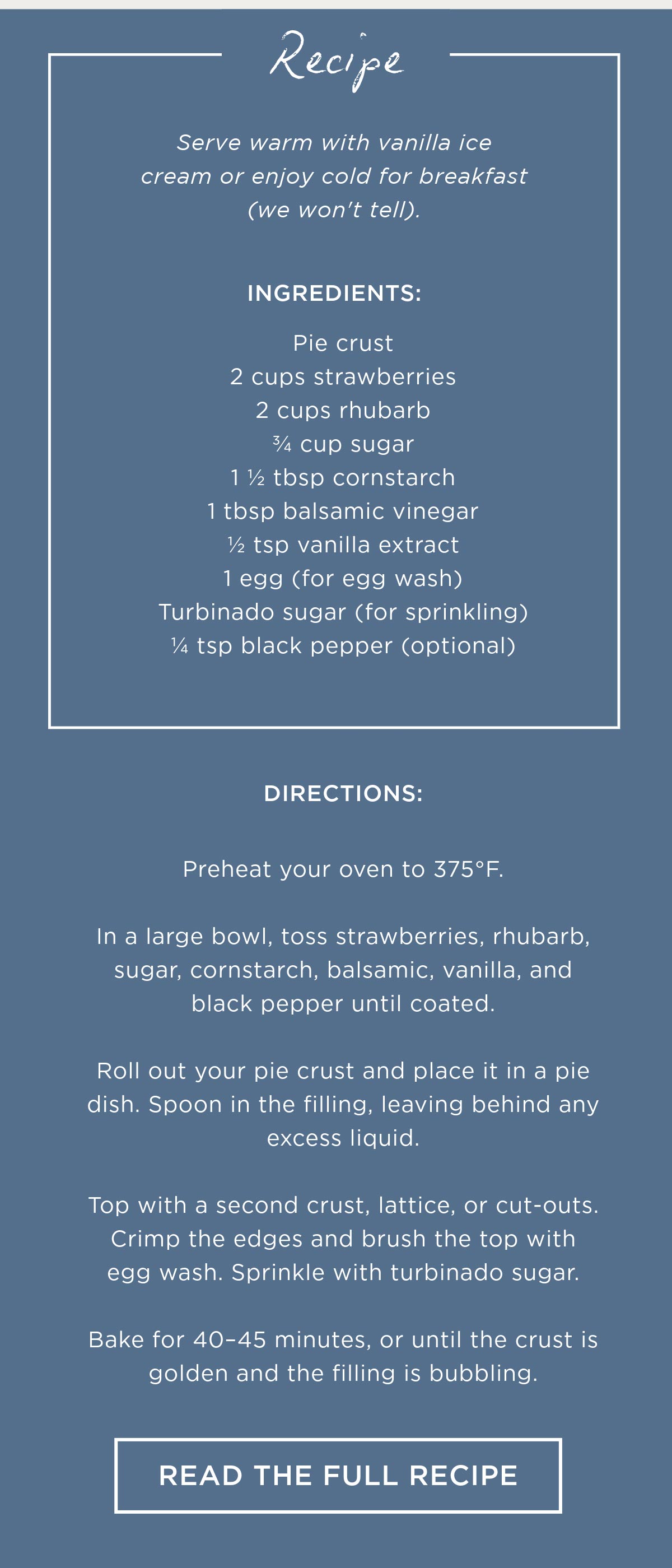 Strawberry pie recipe