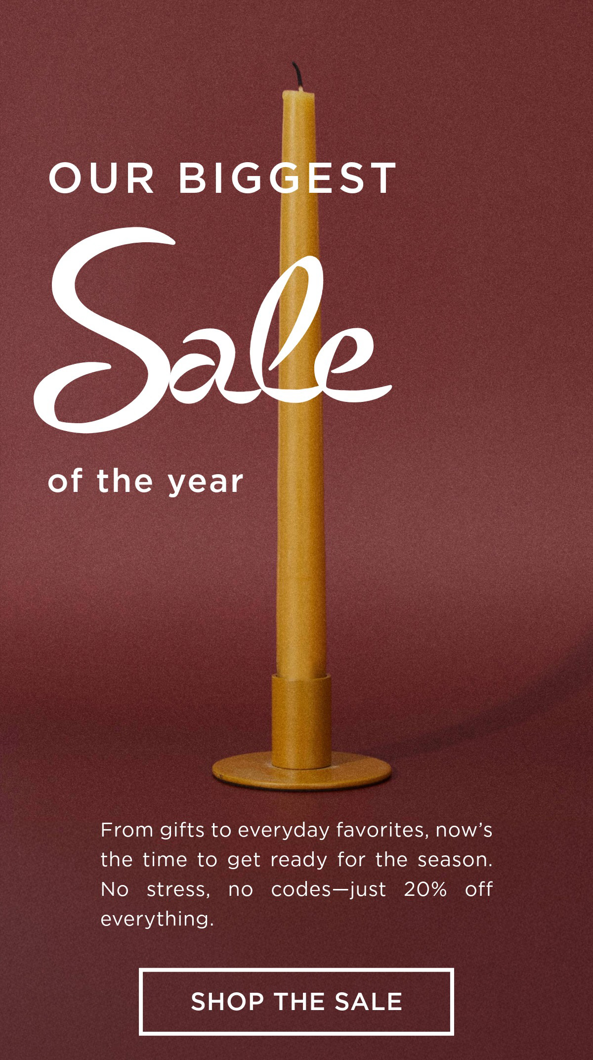 Shop 20% off sitewide