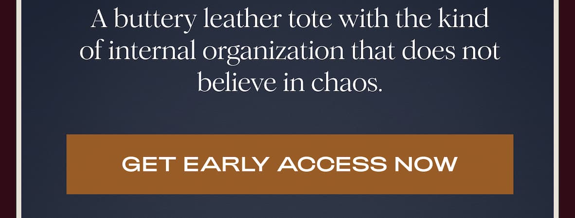  A buttery leather tote with the kind of internal organization that does not believe in chaos.   I  GET EARLY ACCESS NOW