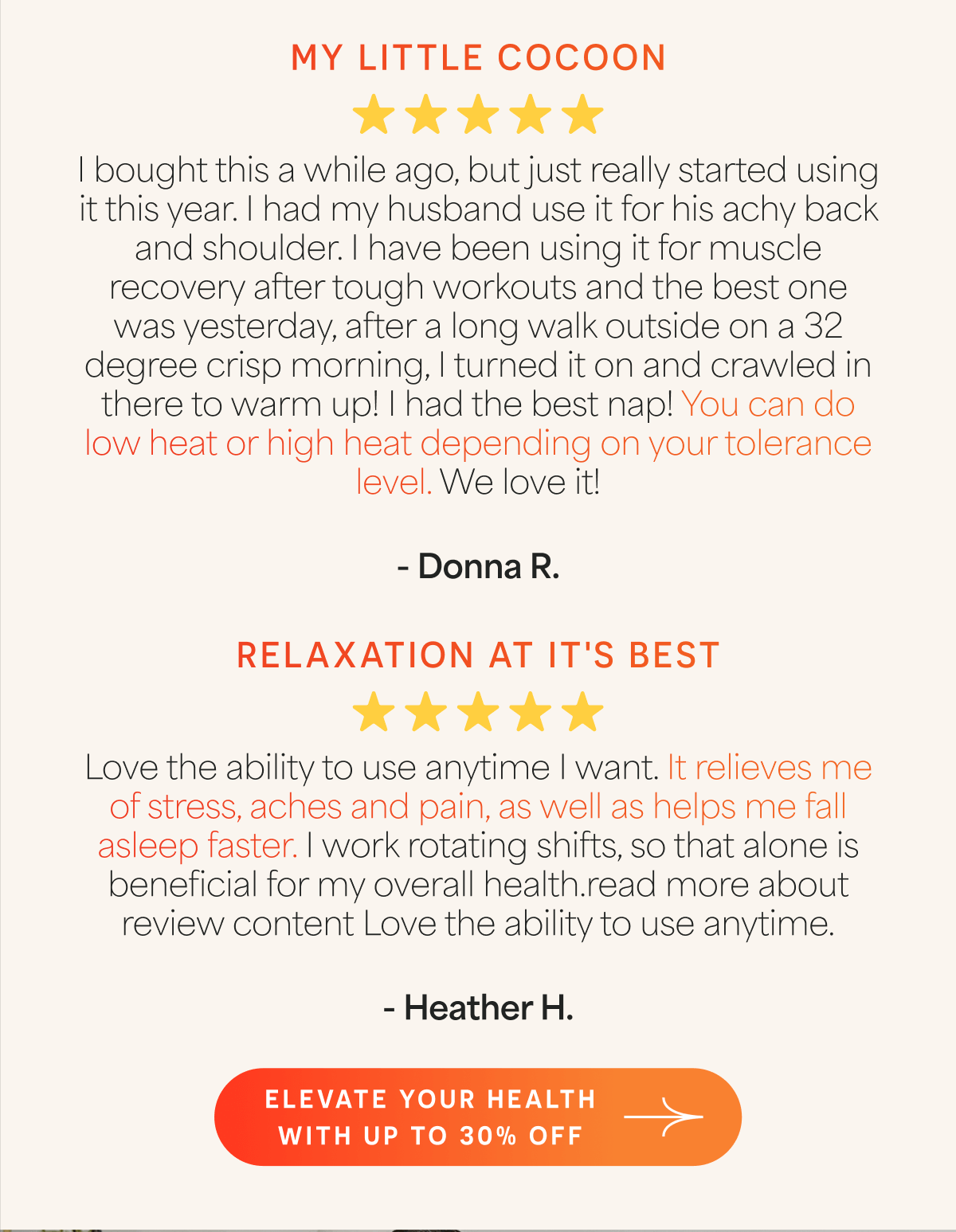 Elevate your health -> with 50% off 