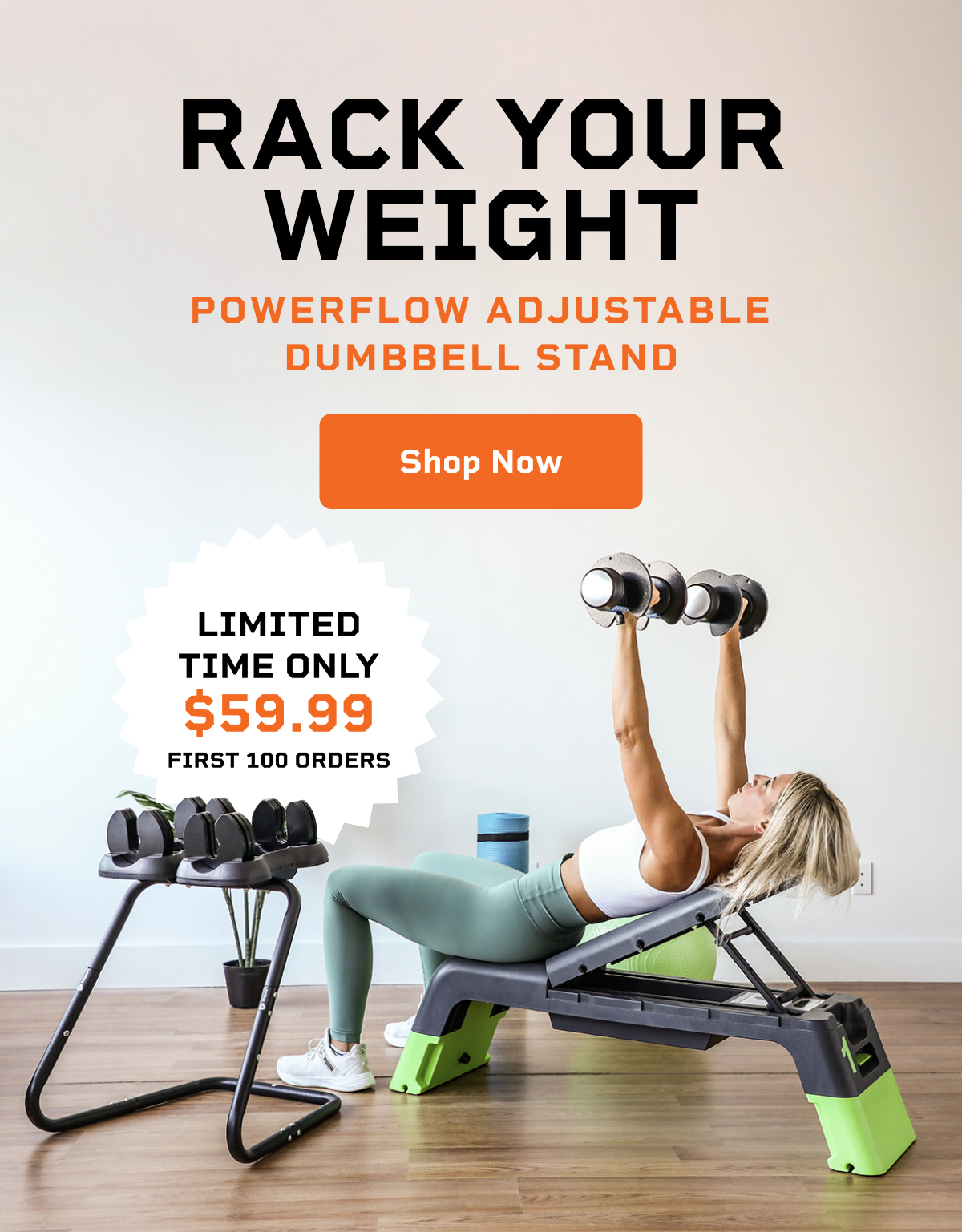 NEW PowerFlow Dumbbell Stand Lifepro Fitness
