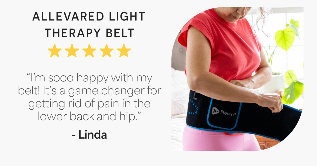 5-Star Review for AllevaRed Light Therapy Belt