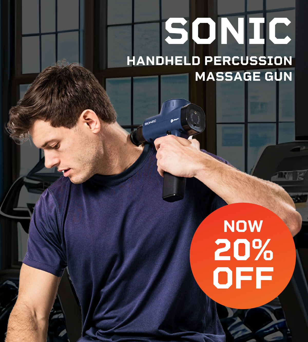 Sonic Handheld Percussion Massage Gun Now 20% Off