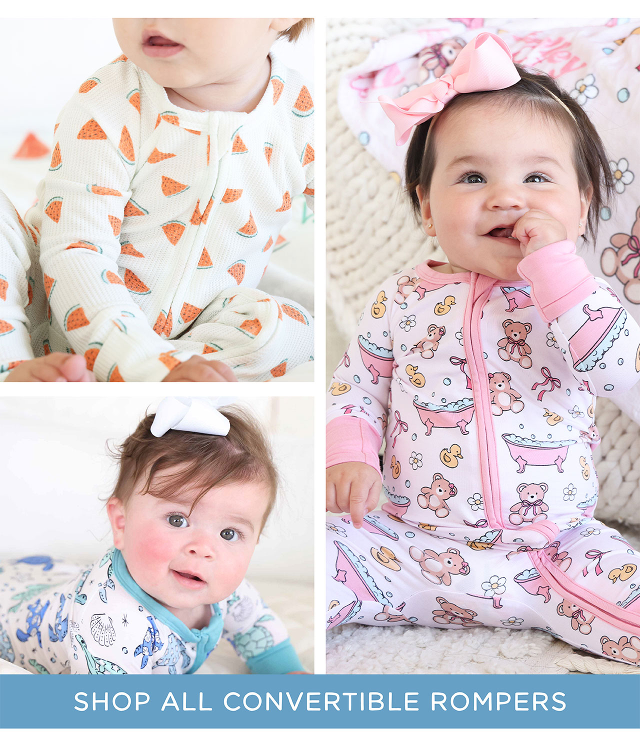 SHOP ALL CONVERTIBLE ZIP ROMPERS