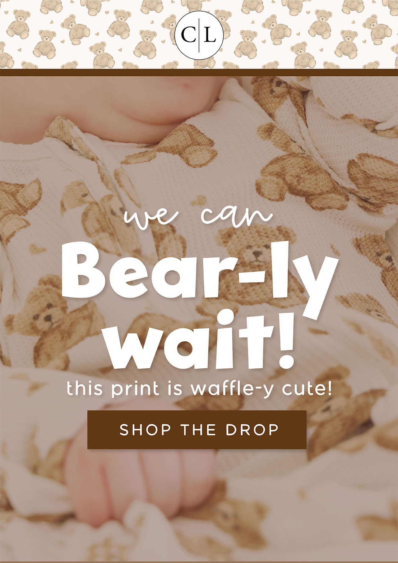 we can bear-ly wait! this print is waffle-y cute! | SHOP THE DROP