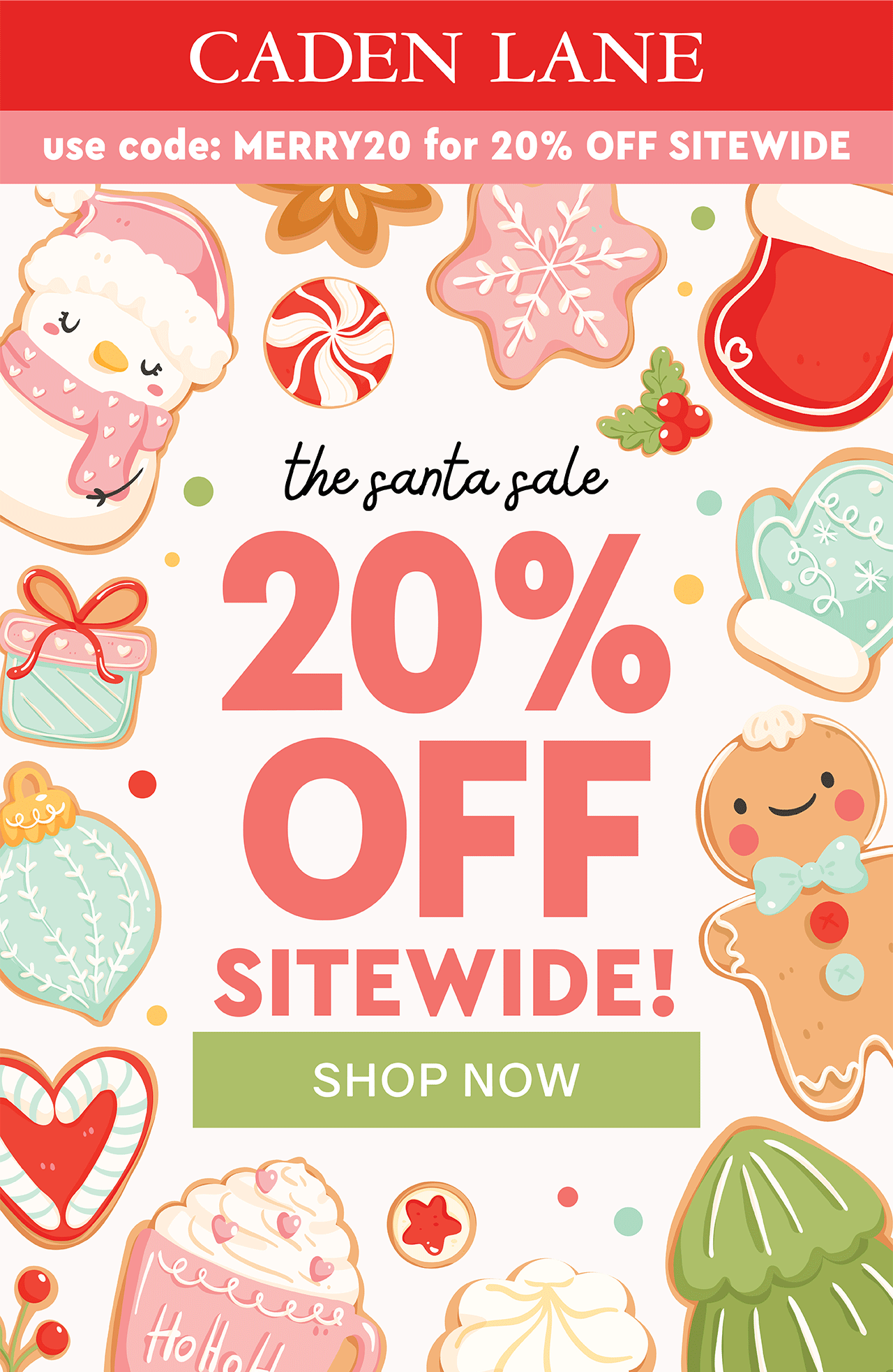 use code MERRY20 at checkout!