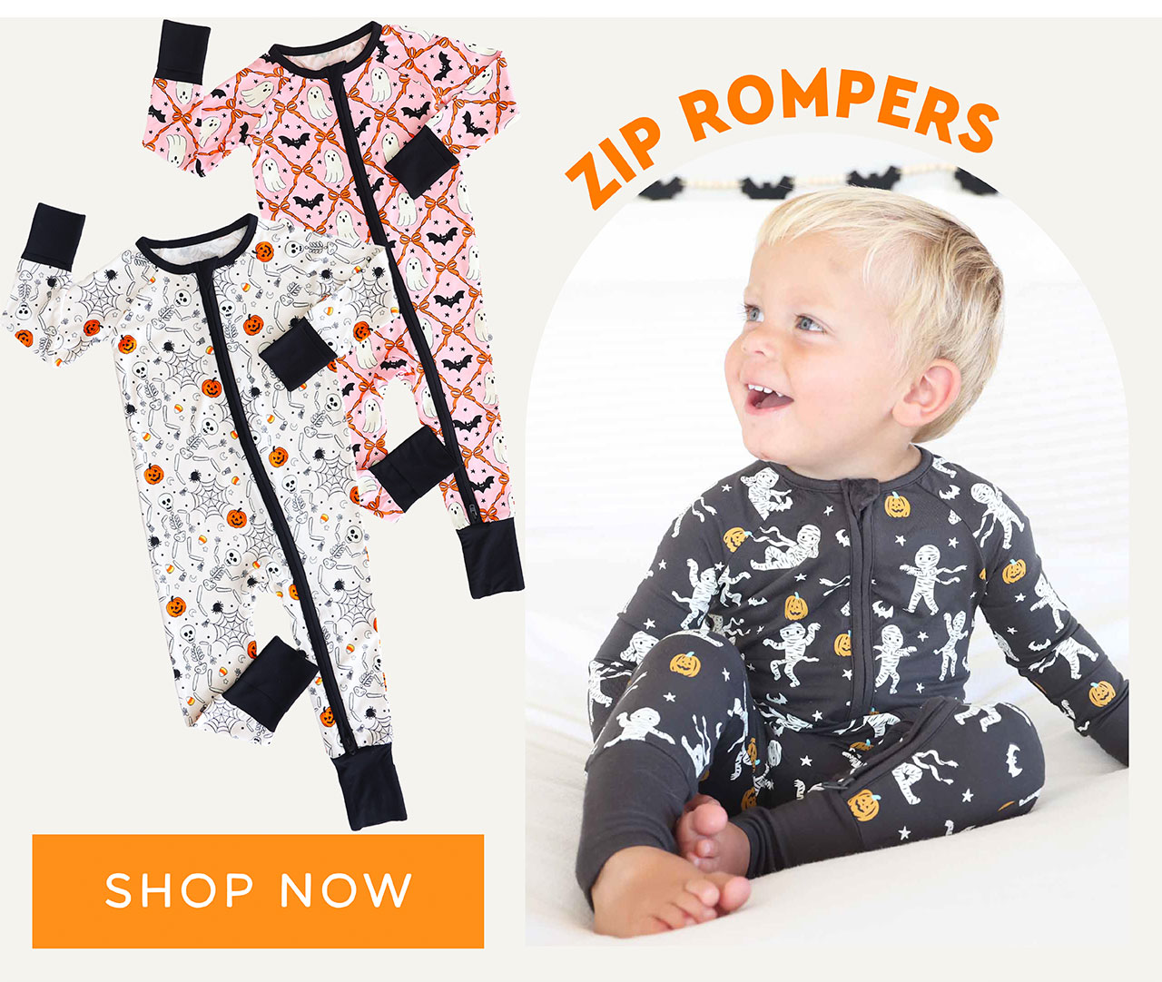 ZIP ROMPERS | SHOP NOW