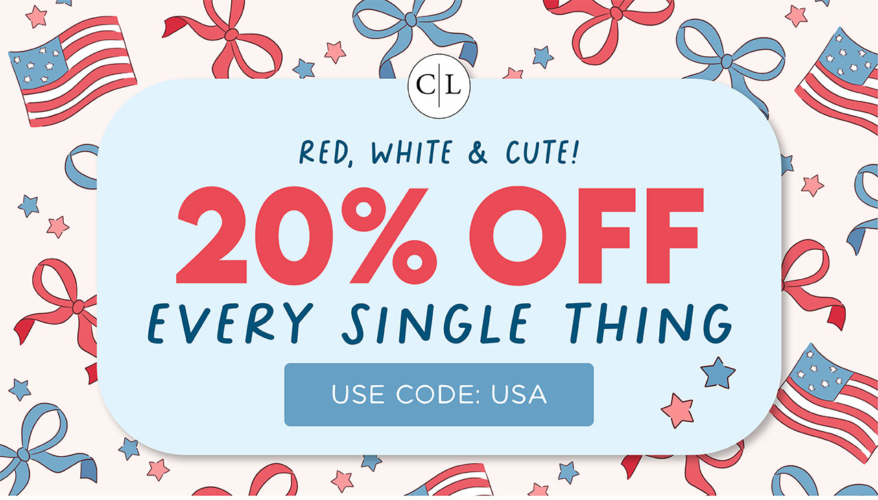 RED, WHITE & CUTE! 20% OFF EVERY SINGLE THING | USE CODE: USA