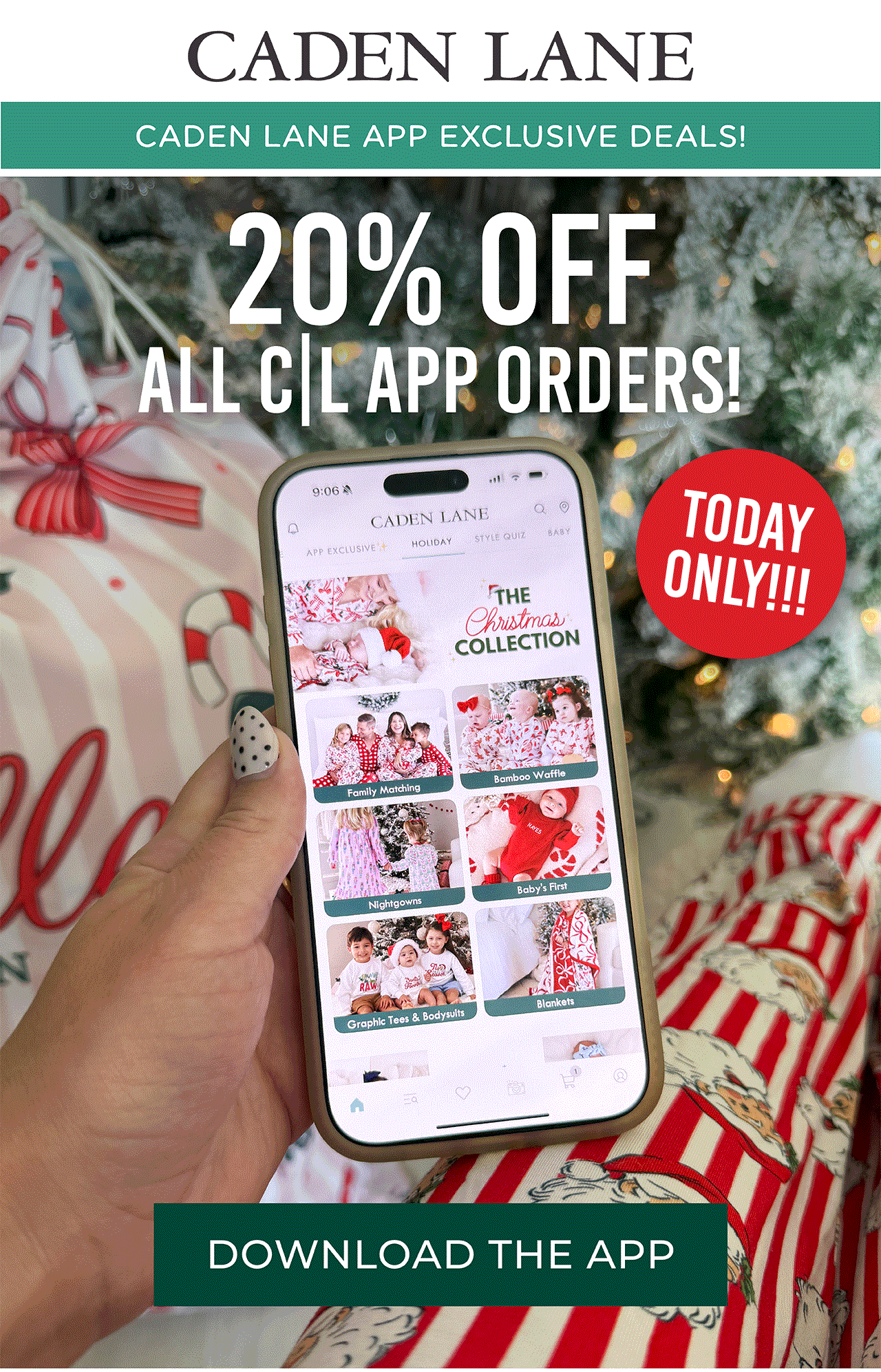 CADEN LANE APP EXCLUSIVE DEALS! 20% OFF ALL C|L APP ORDERS! TODAY ONLY!!! DOWNLOAD THE APP