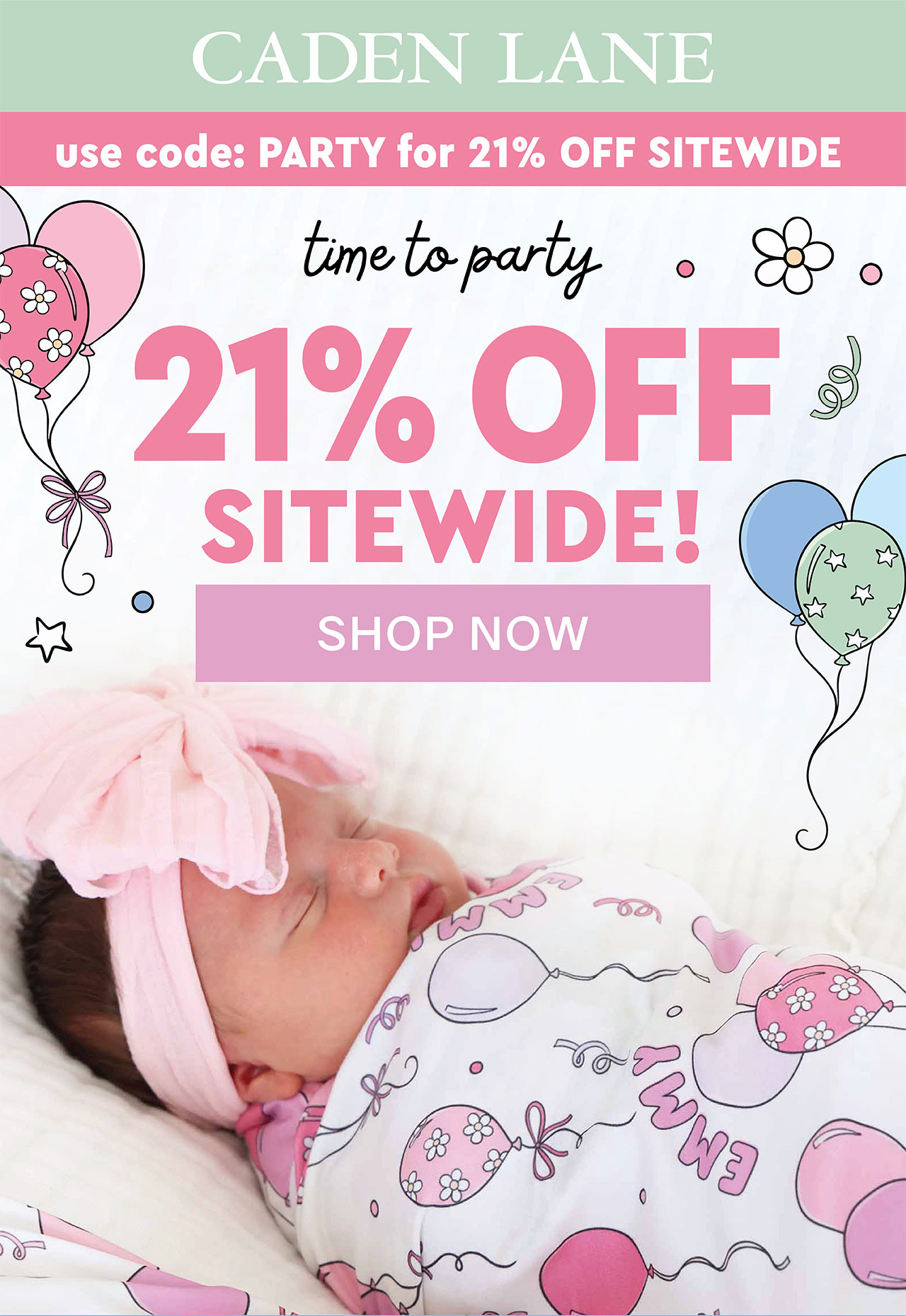 use code PARTY for 21% OFF SITEWIDE! 