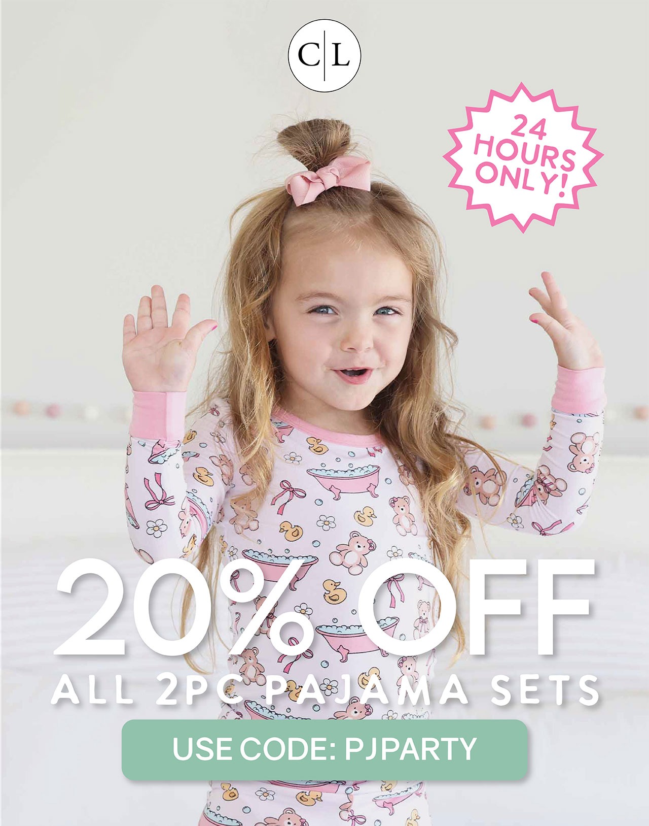 24 HOURS ONLY! 20% OFF ALL PC PAJAMA SETS | USE CODE: PJPARTY