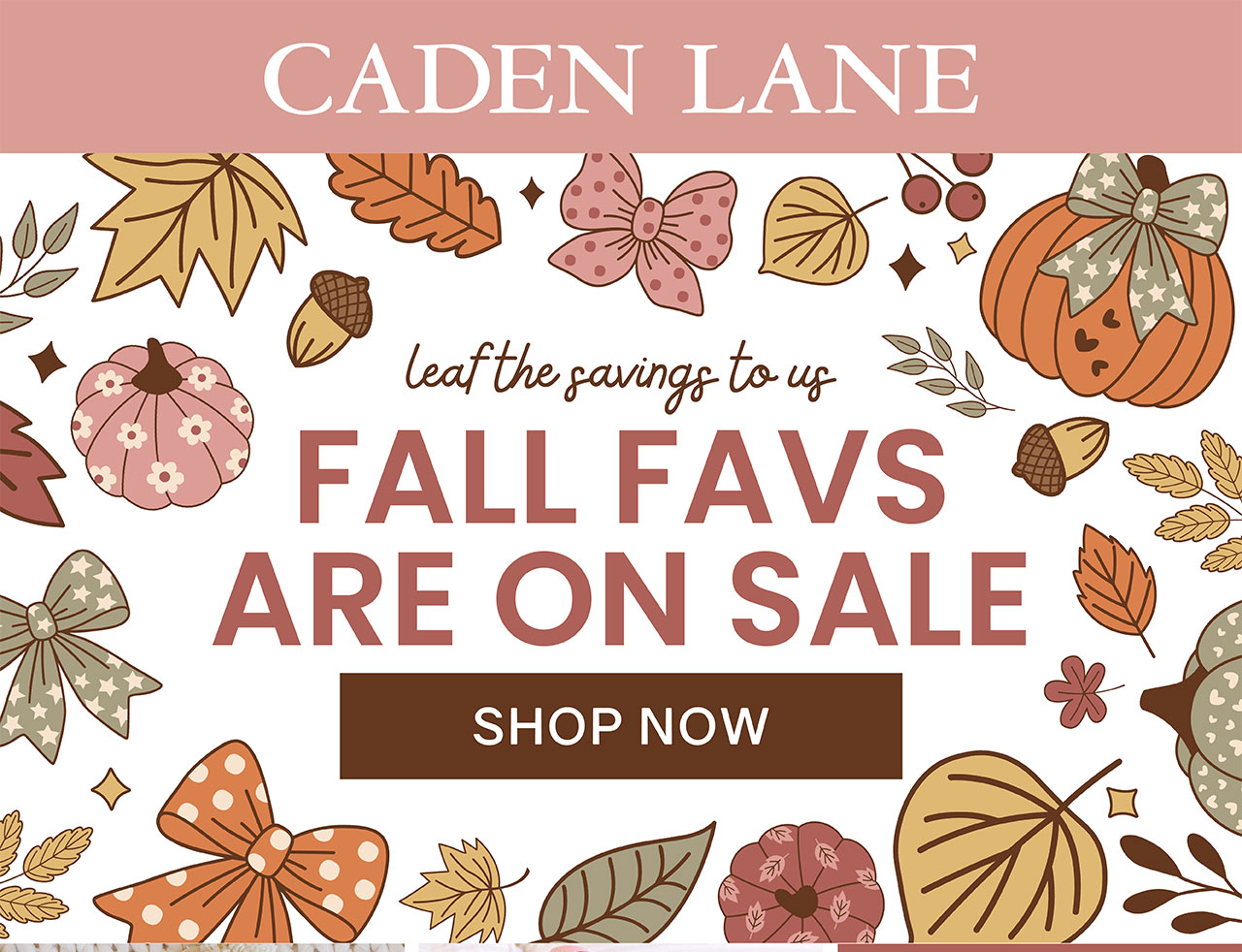 Leaf the savings to us FALL FAVES ARE ON SALE SHOP NOW
