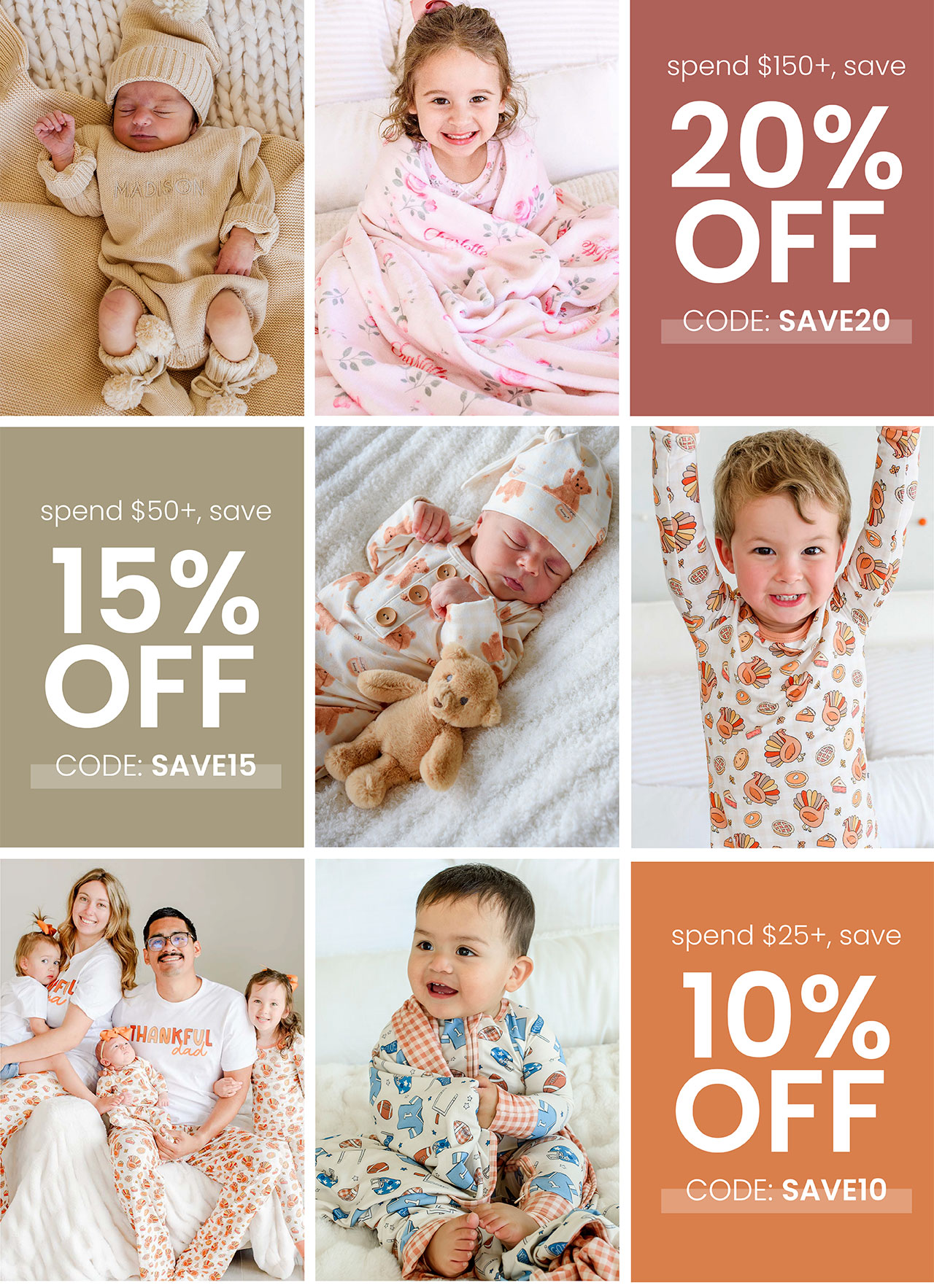 Spend $150+, save 20% OFF code: SAVE 20. Spend $50+, save 15% OFF code: SAVE15. Spend $25+, save 10% OFF code: SAVE10