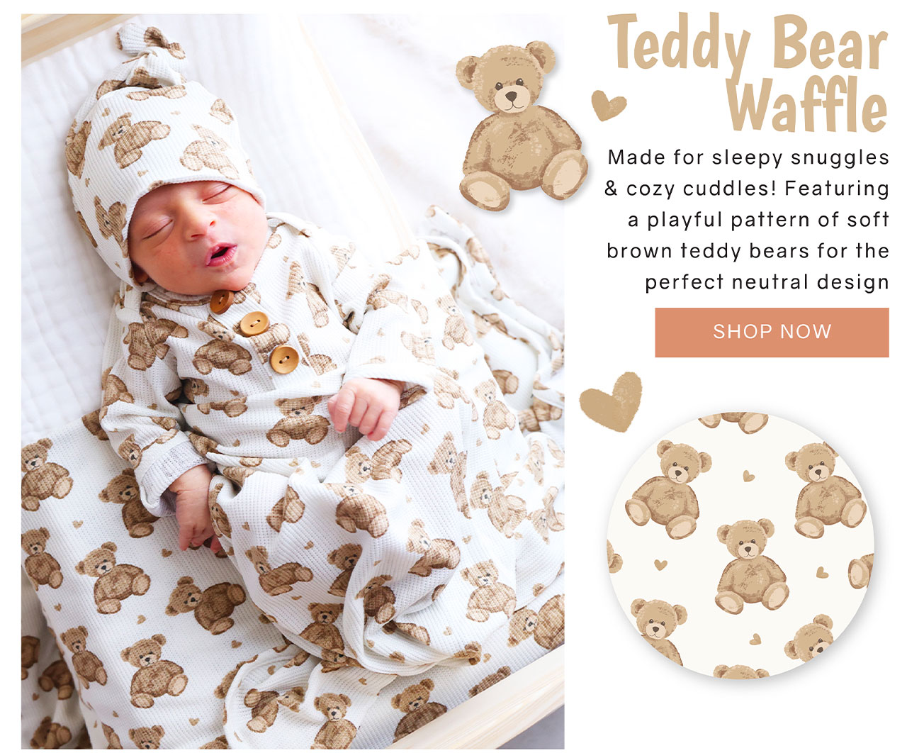 TEDDY BEAR WAFFLE | Made for sleepy snuggles & cozy cuddles!