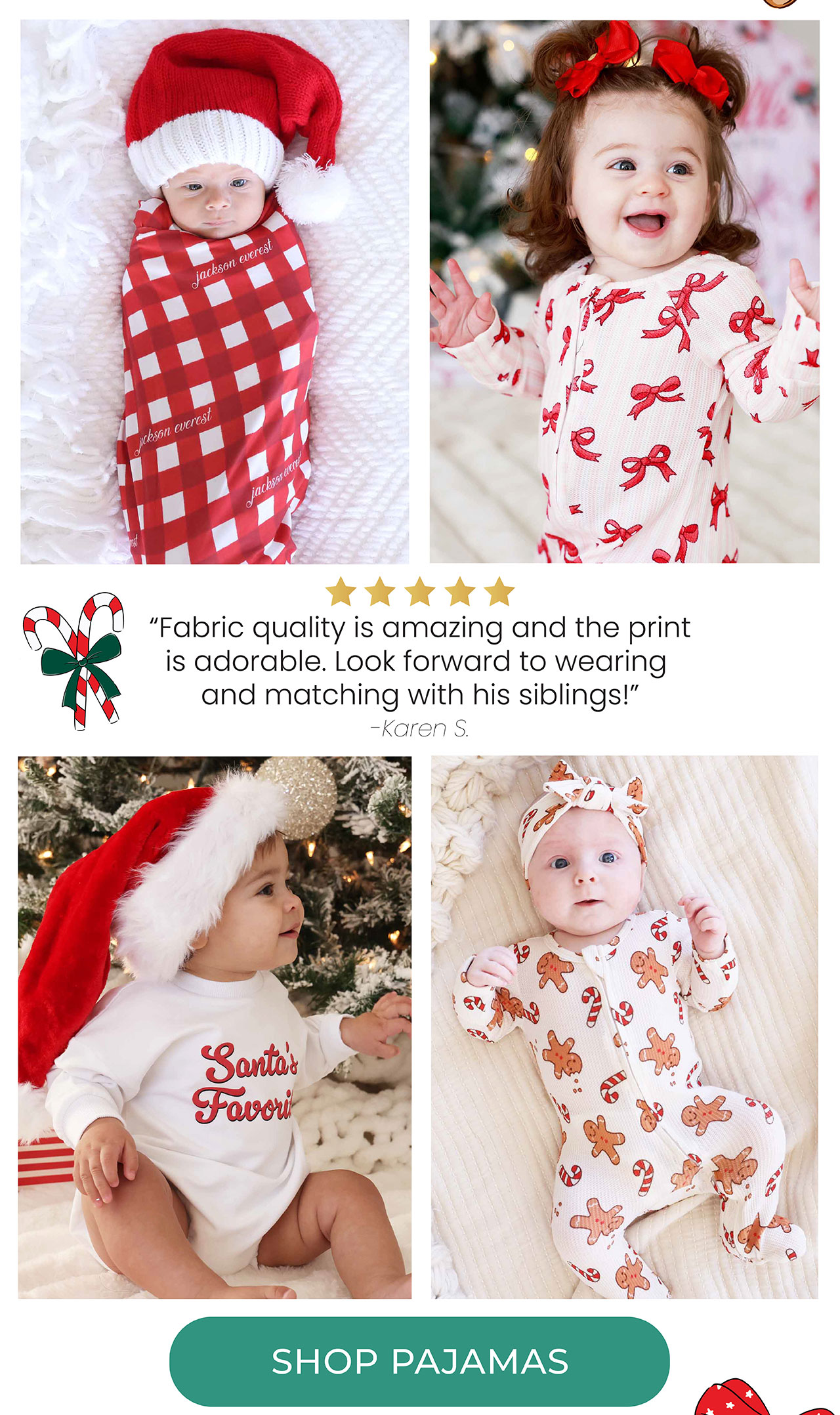 "Fabric quality is amazing and the print is adorable. Look forward to wearing and matching with his siblings!" - Karen S. 
