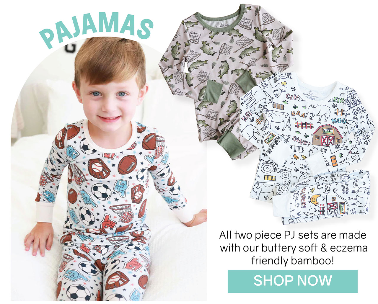 PAJAMAS | all two piece PJ sets are made with our buttery soft & eczema friendly bamboo! | SHOP NOW