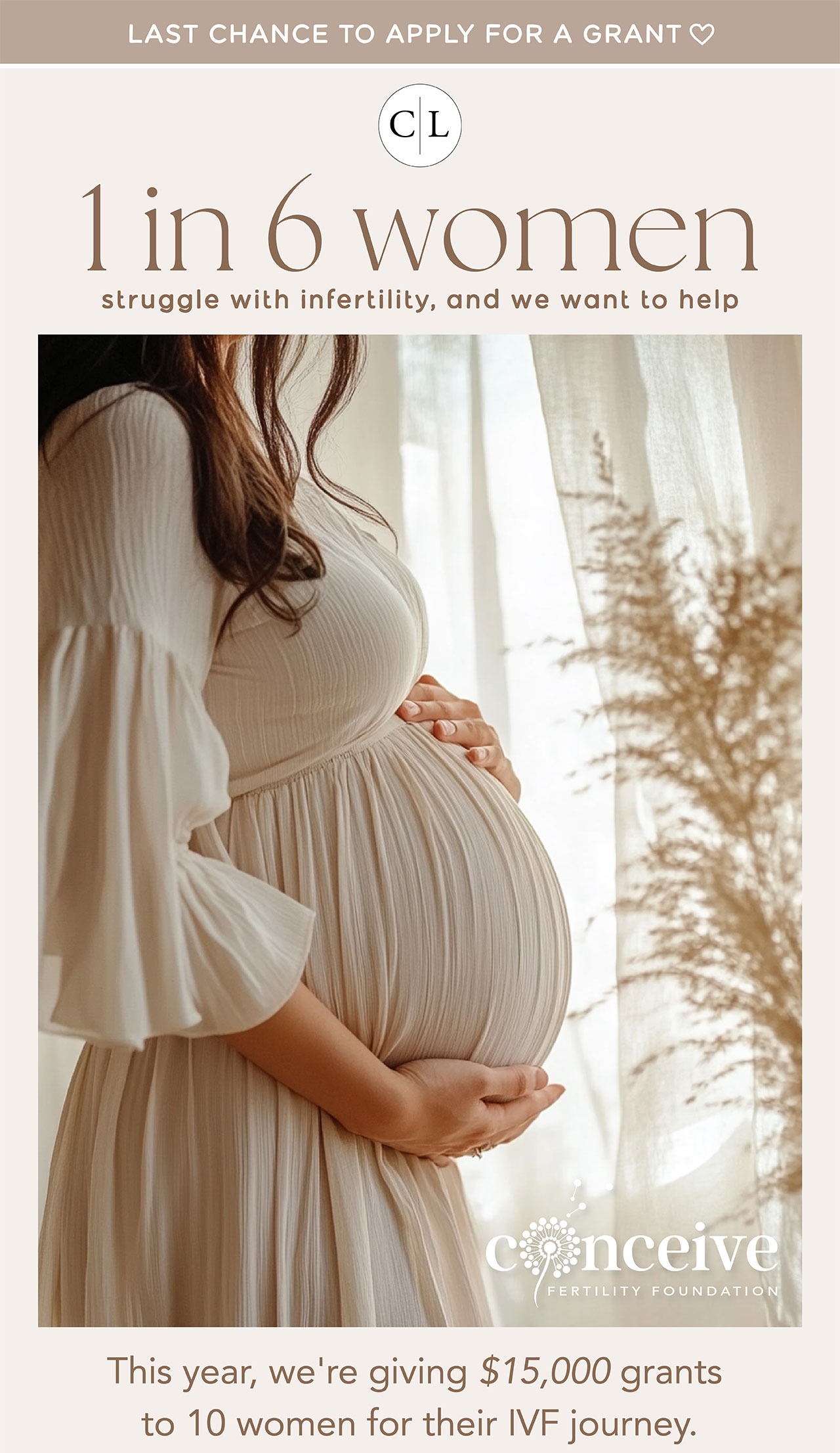 1 in 6 women struggle with infertility, and we want to help!