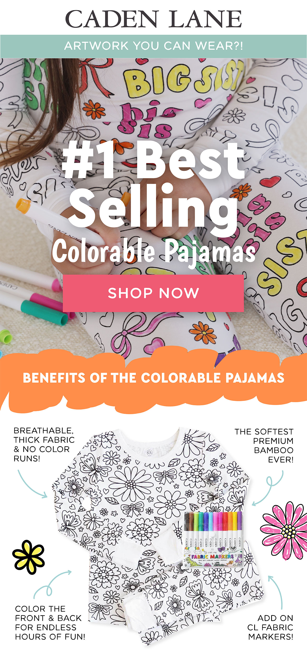 ARTWORK YOU CAN WEAR?! The #1 Best Selling Colorable Pajamas | Why colorable PJs? | color the front & back for endless hours of fun!