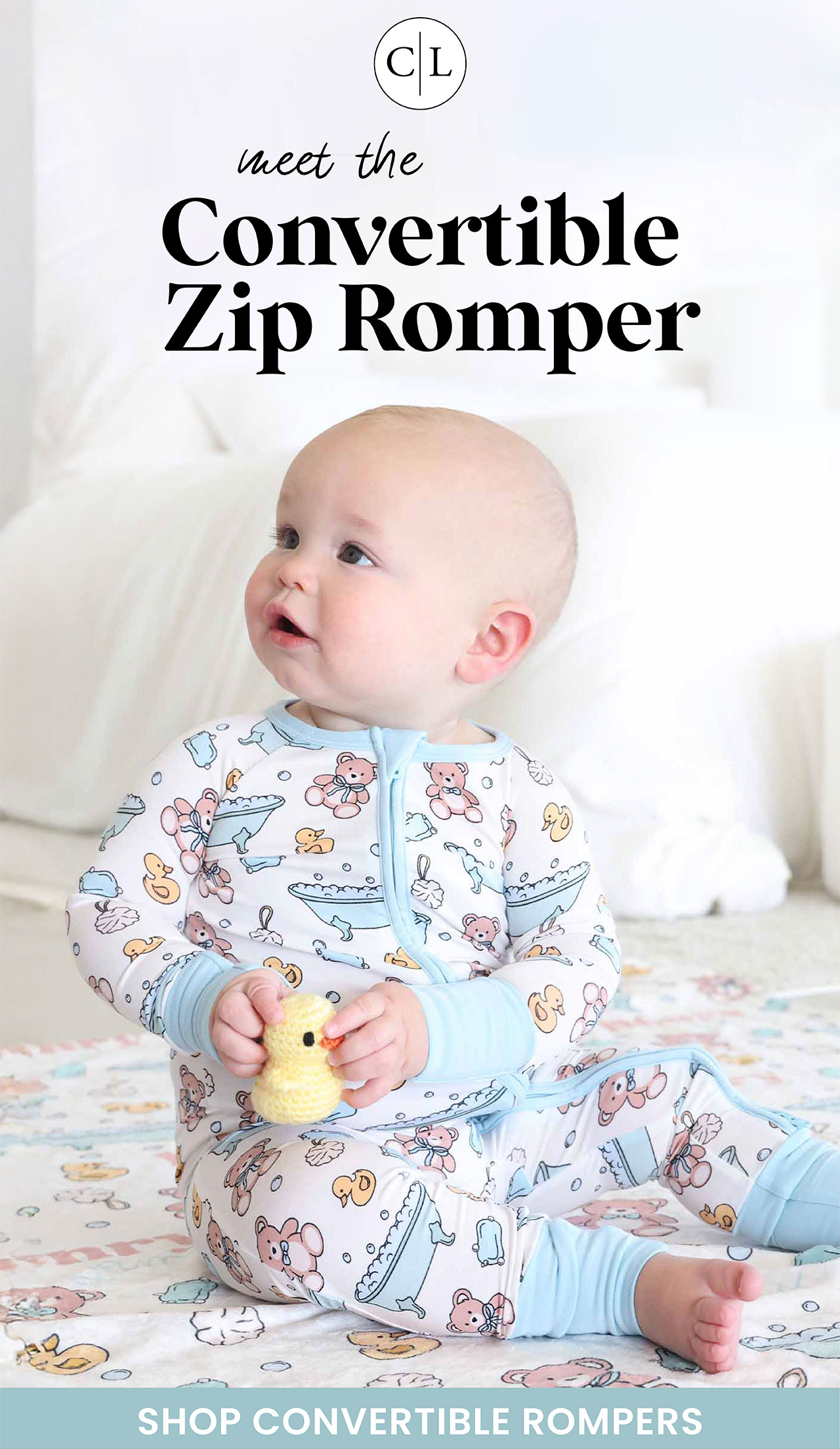 meet the Convertible Zip Romper | SHOP CONVERTIBLE ROMPERS