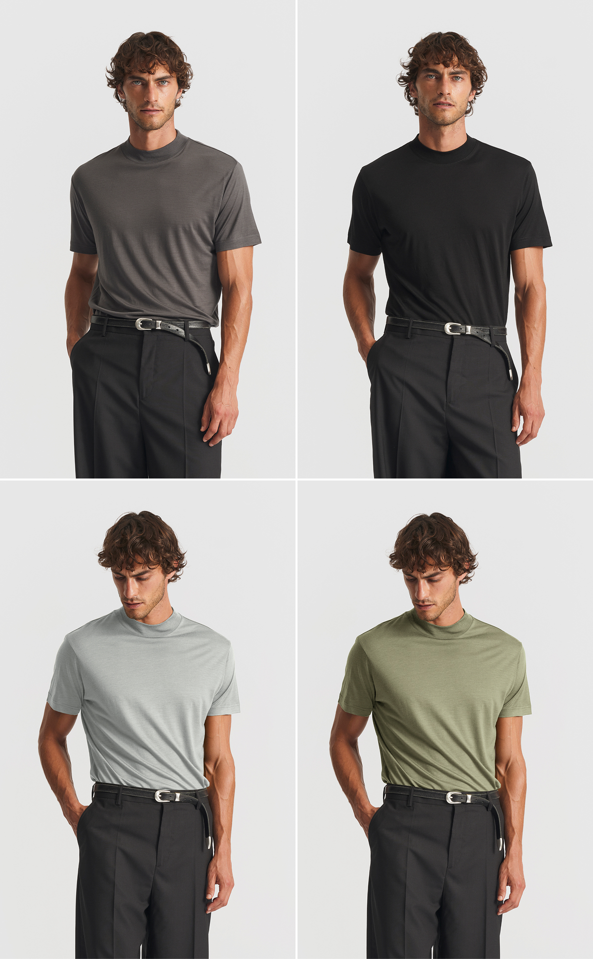 Wool Hi-Neck T-Shirt