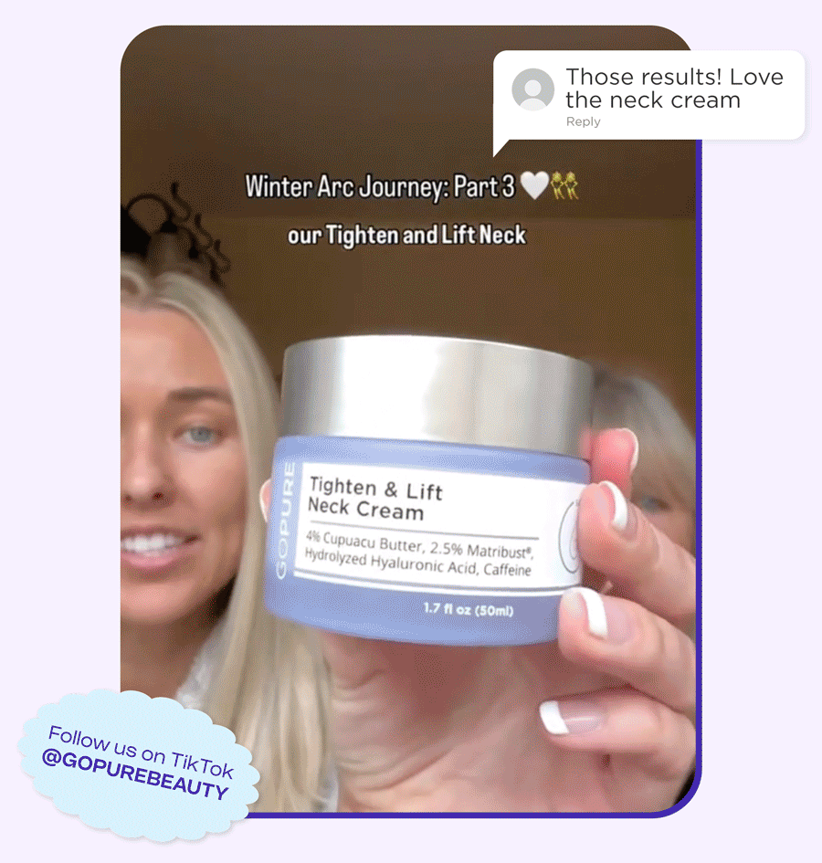 People LOVE our Neck Cream on Tik Tok so much it's gone viral (multiple times).